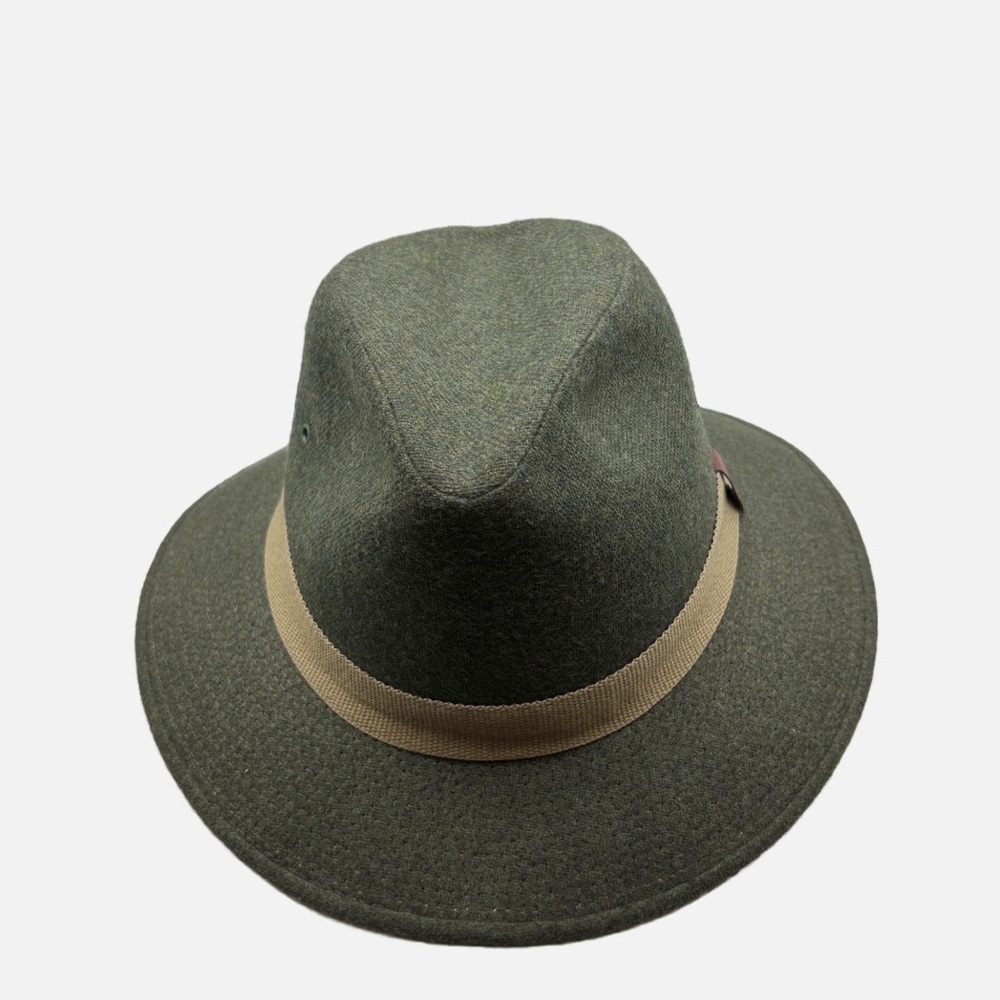 Ace Hy Sales Safari Fedora Brim Olive Green Wool Felt Large